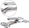 50 Set Sewing Hooks and Eyes Closure for Bra and Clothing, 3 Sizes (Silver and Black)
